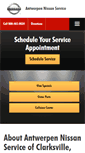 Mobile Screenshot of antwerpennissanclarksvilleservice.com